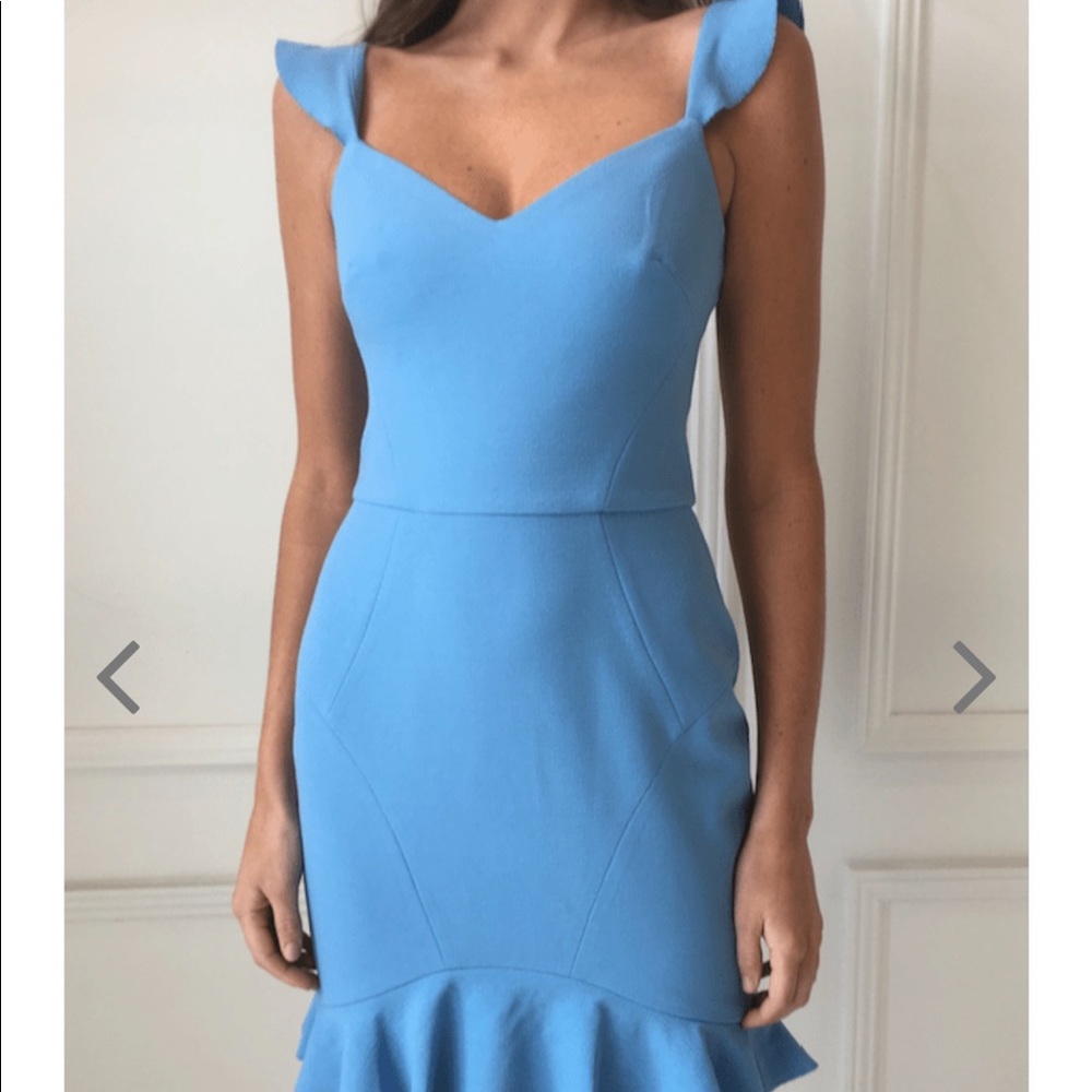 Rebecca Vallance light blue mini cocktail dress